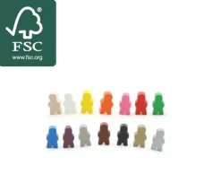 Pion garçon en bois bonhomme meeple 14 x 24 X 8 mm personnage à l'unité