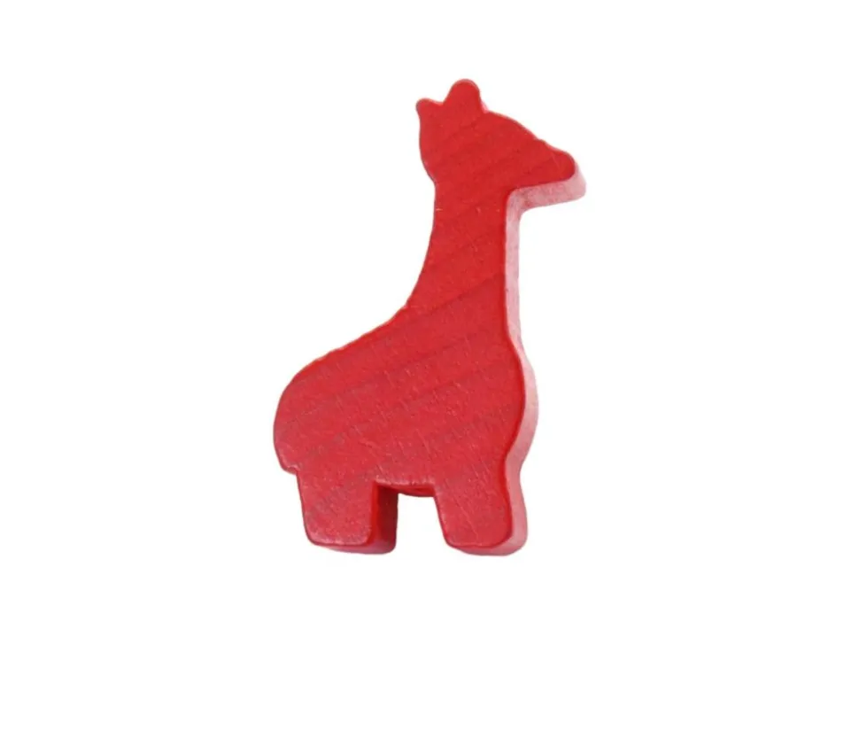 Pion Girafe rouge en bois 41 x 28 x 10 mm
