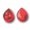 Pion Goutte de Sang en bois 15 x 13 x 5 mm