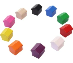 Pion Hôtel grosse maison bois style monopoly 15x15x15 mm