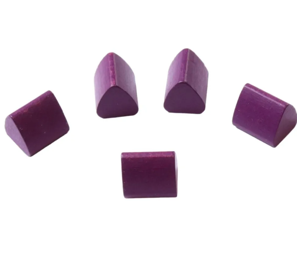 Pion hutte / tente en bois violet 12 x 11 x 10 mm