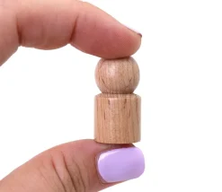 Pion joueur droit avec boule en bois 15 x 29 mm pour jeu à l'unité