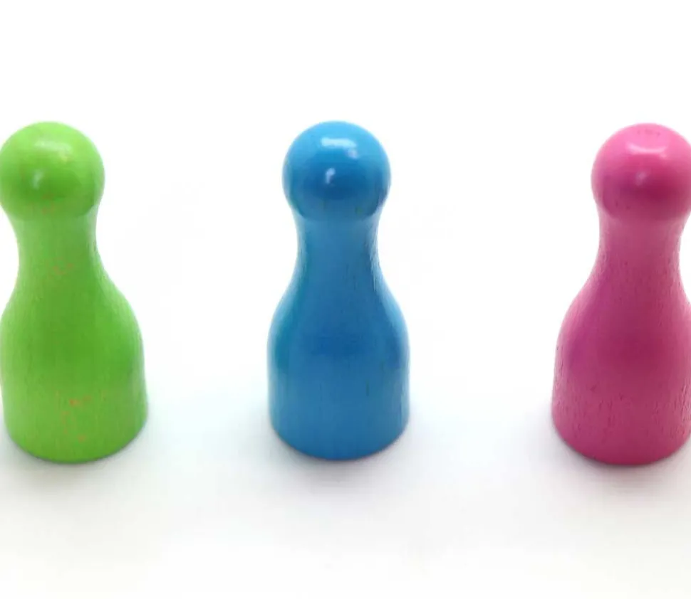 Pion joueur grand 25x60 mm en bois - 6 cm à l'unité