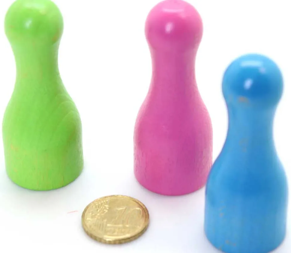 Pion joueur grand 25x60 mm en bois - 6 cm à l'unité