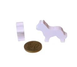 Pion loup / chien bois 34 x 25 x 8 mm