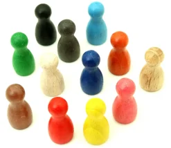 Pion M bois 15x30 mm pour jeux à l'unité