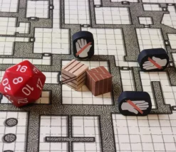 Pion Main barrée / stop en bois 16 x 12 x 5 mm