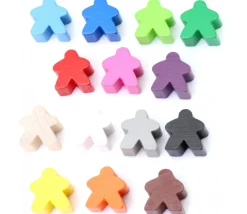 Pion meeple original personnage en bois type carcassone