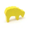 Pion mouton jaune 40x28x10 mm en bois pour jeu de société