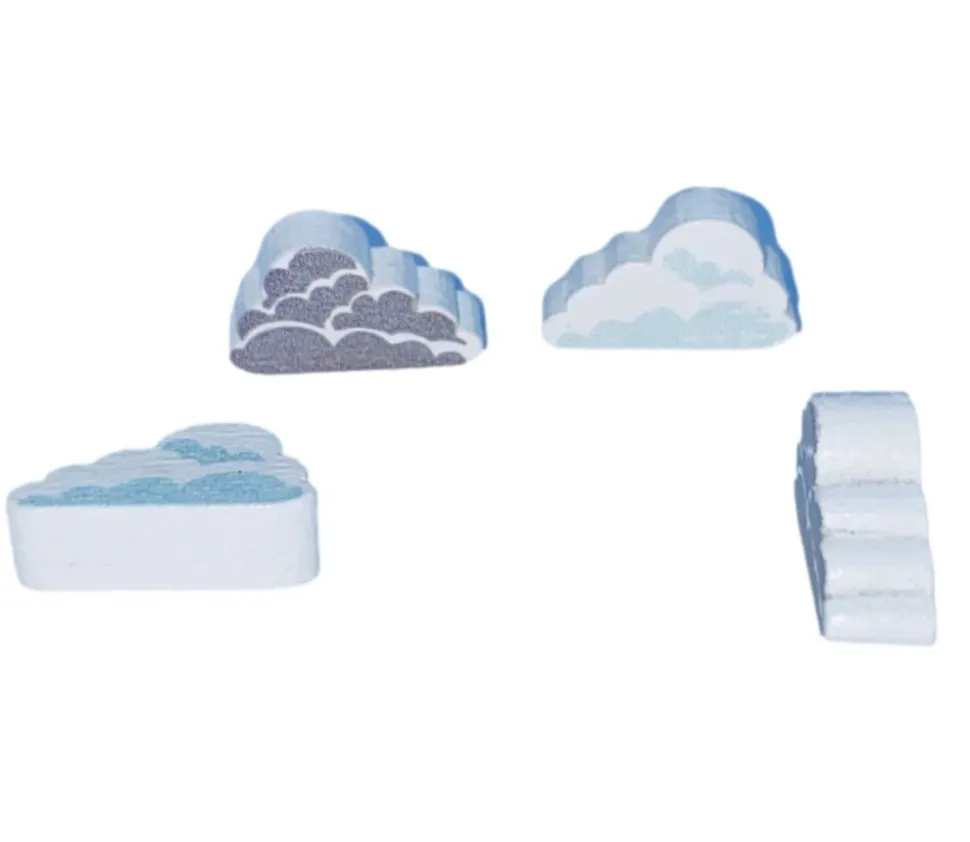 Pion Nuage en bois 9 x 16 x 5 mm