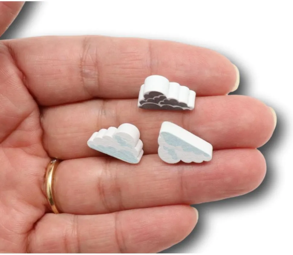 Pion Nuage en bois 9 x 16 x 5 mm