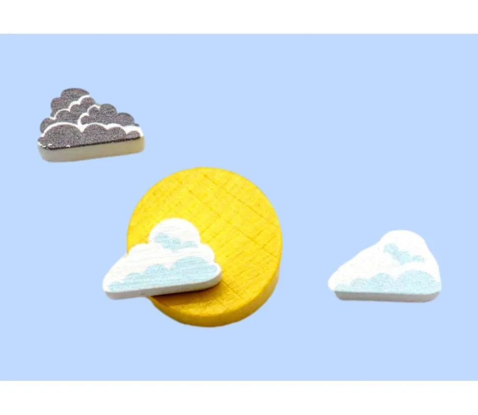 Pion Nuage en bois 9 x 16 x 5 mm