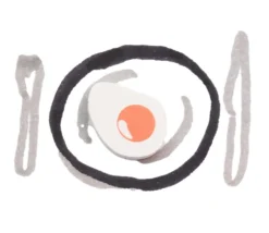 Pion Oeuf au plat en bois 18 x 13 x 5 mm