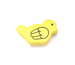 Pion oiseau 25 x 15 x 8 mm avec décor aile