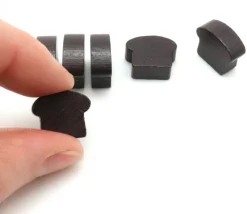 Pion pain naturel marron foncé 13 x 16 x 6 mm