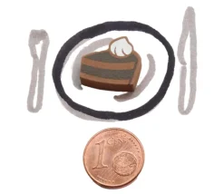 Pion part de Gâteau en bois 16 x 14 x 5 mm