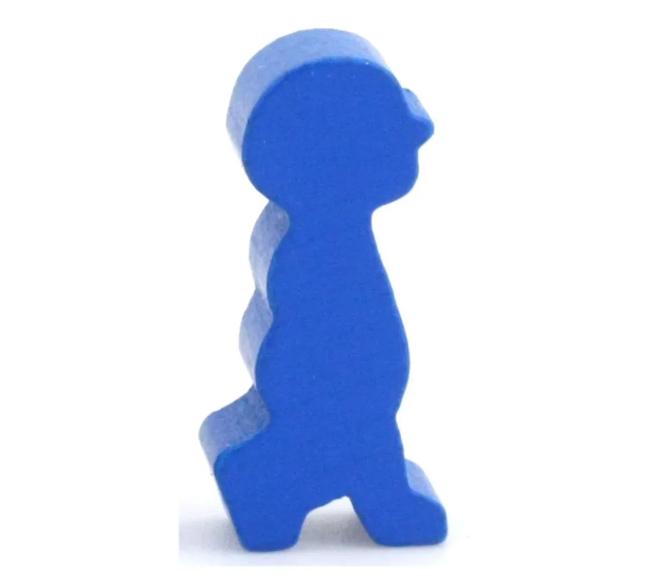 Pion personnage de profil en bois 14 x 30 X 8 mm enfant garçon à l'unité