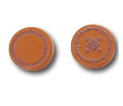 Pion Pièce de Bronze en bois 15 x 15 x 5 mm