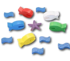 Pion poisson en bois marqueur 28 x 15 x 9 mm (Icecool)