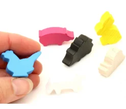 Pion poule bleue claire en bois 30 x 19 x 8 mm