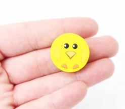 Pion poussin jaune en bois 2,5 cm pour jeu