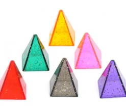 Pion pyramide pailleté ou opaque 15 x 20 mm de jeu à l'unité
