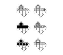 Pion rectangulaire noir et blanc gratuit pour jeu de société