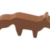 Pion renard marron en bois 45 x 20 x 8 mm