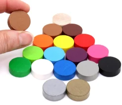 Pion rond 2.1 cm pour jeu - jeton en bois 21 x 7 mm à l'unité