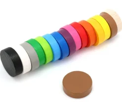 Pion rond 3.1 cm pour jeu - jeton en bois 31 x 8 mm à l'unité