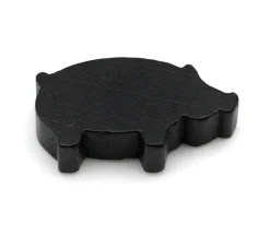Pion sanglier ou cochon noir en bois 30 x 14 x 8 mm.