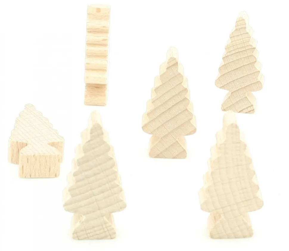 Pion sapin naturel en bois 43x21x10 mm