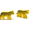 Pion tigre tacheté jaune et noir en bois pour jeu 40 x 22 X 8 mm