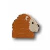 Pion tête de Lion en bois 15 x 17 x 5 mm