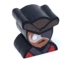 Pion tête de pirate en bois - 16 x 14 x 10 mm