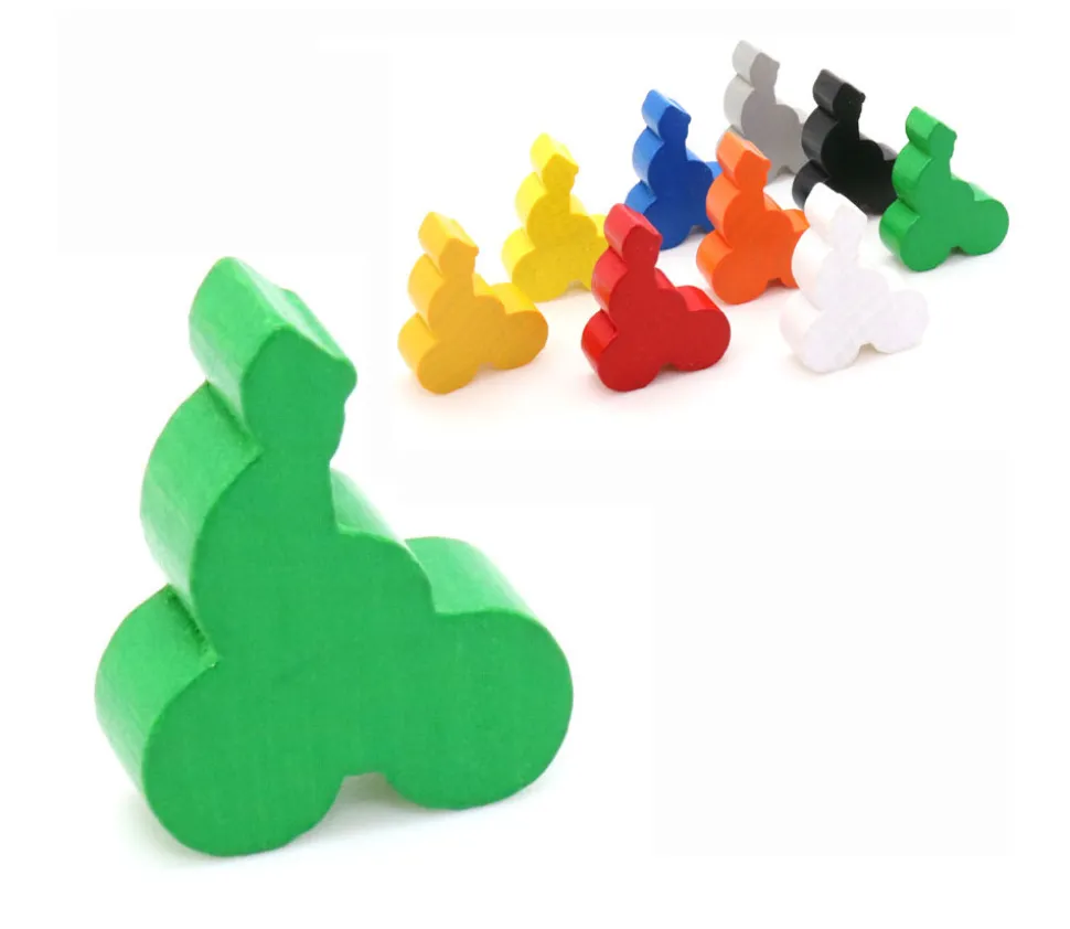 Pion vélo - Cycliste en bois 22x29x8 mm à l'unité par couleur