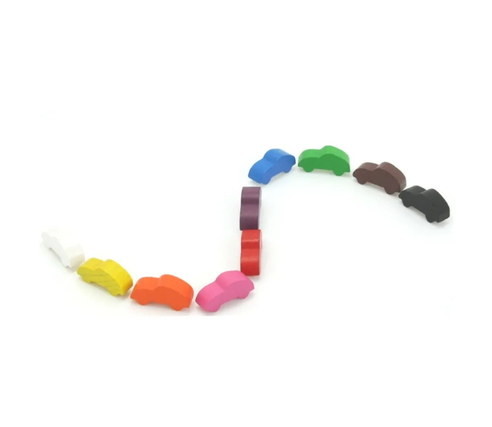 Pion voiture colorée pour jeu 25 x 11 x 8 mm à l'unité