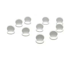 Pions ronds à personnaliser lot de 10 supports blancs 15 x 17 mm
