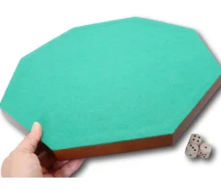 Piste à dés bois octogonale 38 cm - fabrication France