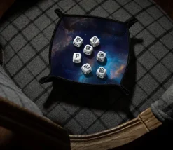 Piste de dés Bleu Galaxie 21 cm x 21 cm