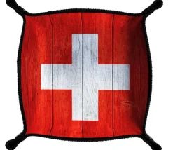Piste de dés drapeau Suisse 21x 21 cm