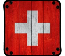 Piste de dés drapeau Suisse 21x 21 cm