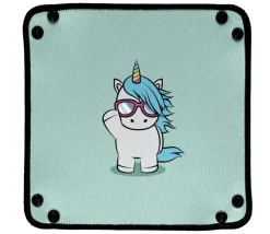 Piste de dés souple licorne 21x 21 cm
