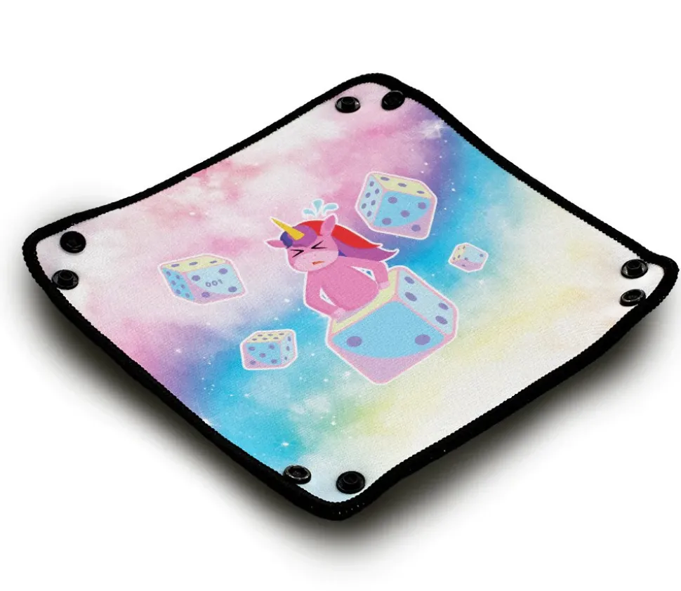 Piste de dés souple Licorne magique - 21x21 cm