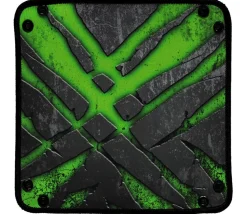 Piste de dés souple verte et noire 21x 21 cm