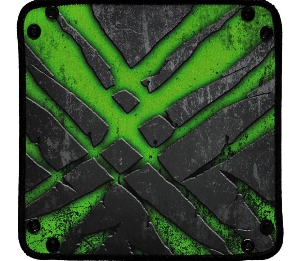 Piste de dés souple verte et noire 21x 21 cm