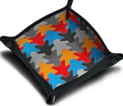 Piste de dés souples meeples multicolores 21 cm x 21cm