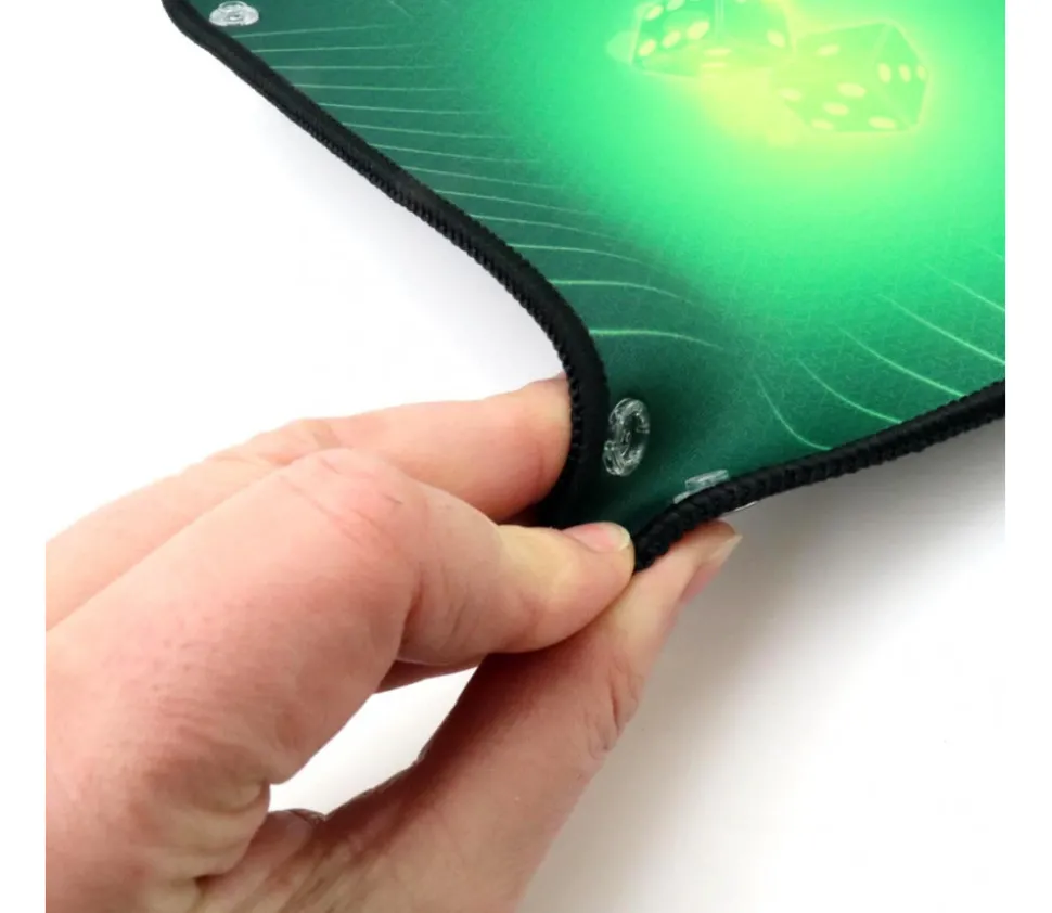 Piste de dés verte 20 x 20 cm souple et résistante