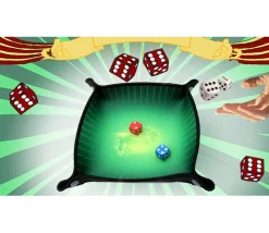 Piste de dés verte 20 x 20 cm souple et résistante