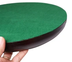 Piste dés bois marron 35 cm pour jeu avec 5 dés